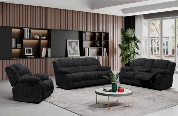 Ebony Reclining Sofa/Console Reclining Loveseat